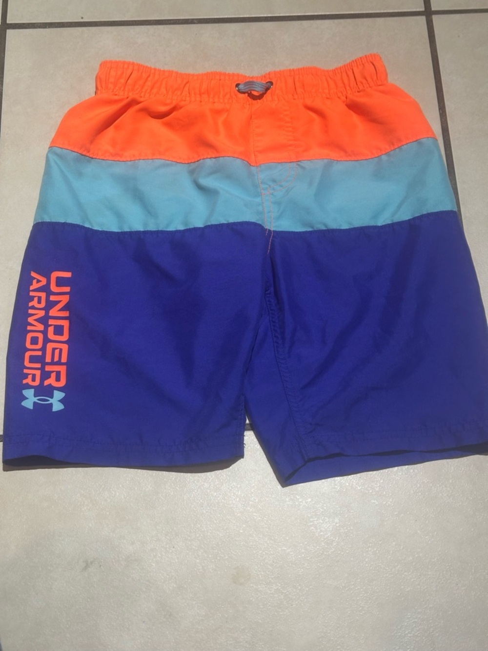 Under Armour Orange/Teal/Blue Boys Swim Shorts